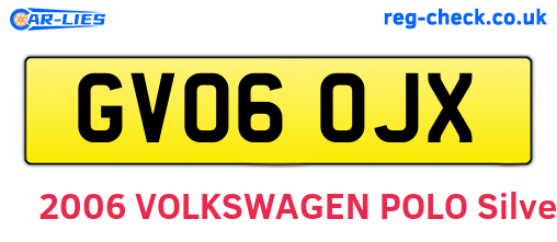 GV06OJX are the vehicle registration plates.