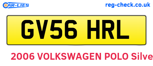 GV56HRL are the vehicle registration plates.