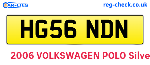 HG56NDN are the vehicle registration plates.
