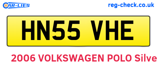 HN55VHE are the vehicle registration plates.