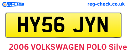 HY56JYN are the vehicle registration plates.
