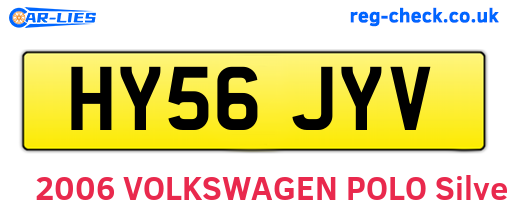 HY56JYV are the vehicle registration plates.