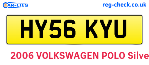 HY56KYU are the vehicle registration plates.