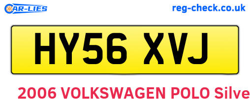 HY56XVJ are the vehicle registration plates.