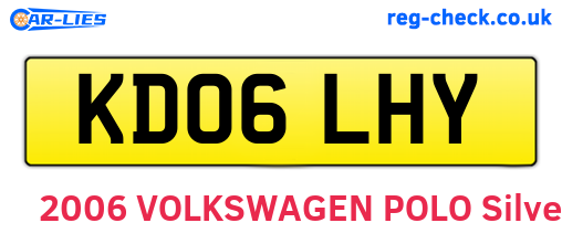 KD06LHY are the vehicle registration plates.