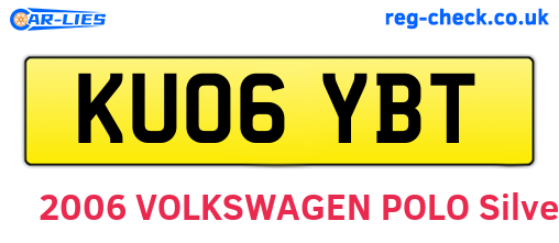 KU06YBT are the vehicle registration plates.