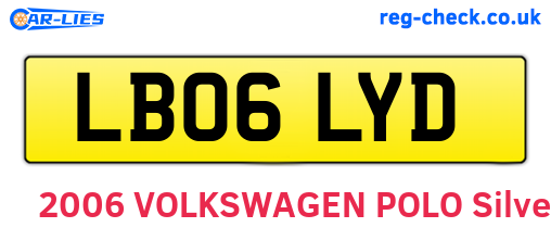 LB06LYD are the vehicle registration plates.