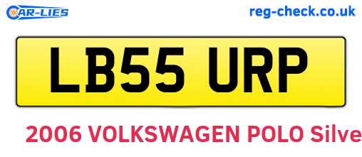 LB55URP are the vehicle registration plates.