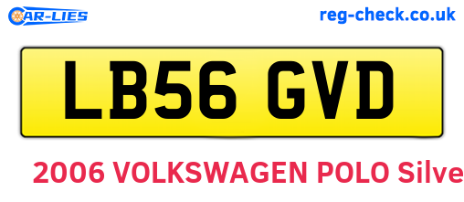 LB56GVD are the vehicle registration plates.
