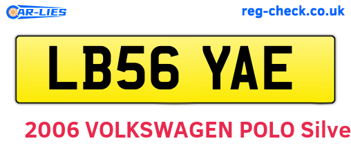 LB56YAE are the vehicle registration plates.