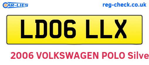 LD06LLX are the vehicle registration plates.