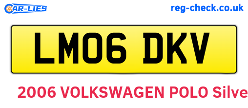 LM06DKV are the vehicle registration plates.