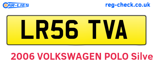 LR56TVA are the vehicle registration plates.