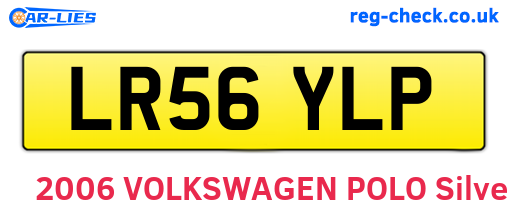 LR56YLP are the vehicle registration plates.