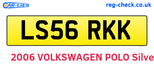 LS56RKK are the vehicle registration plates.