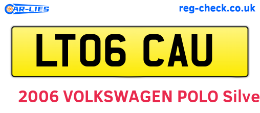 LT06CAU are the vehicle registration plates.
