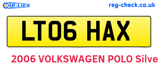 LT06HAX are the vehicle registration plates.