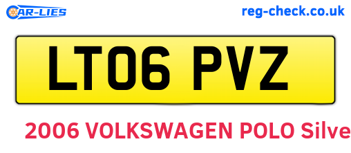 LT06PVZ are the vehicle registration plates.