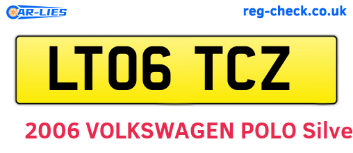 LT06TCZ are the vehicle registration plates.