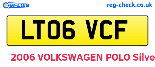 LT06VCF are the vehicle registration plates.