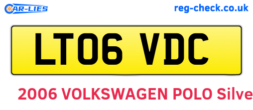LT06VDC are the vehicle registration plates.