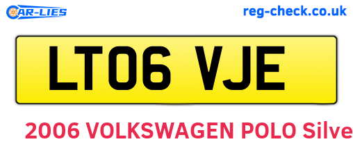 LT06VJE are the vehicle registration plates.
