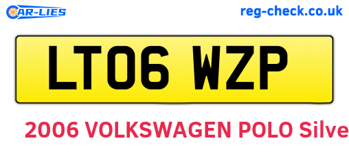 LT06WZP are the vehicle registration plates.