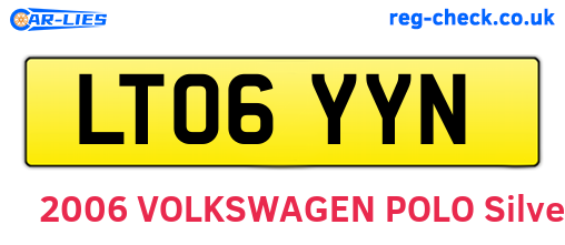 LT06YYN are the vehicle registration plates.
