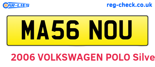 MA56NOU are the vehicle registration plates.