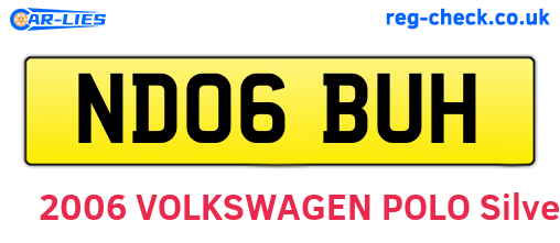 ND06BUH are the vehicle registration plates.