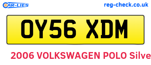 OY56XDM are the vehicle registration plates.