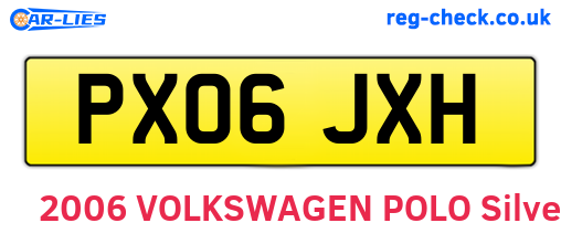 PX06JXH are the vehicle registration plates.