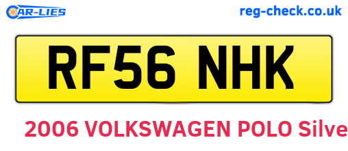 RF56NHK are the vehicle registration plates.