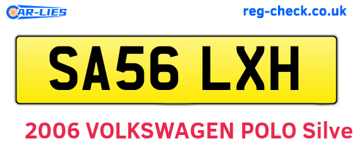 SA56LXH are the vehicle registration plates.