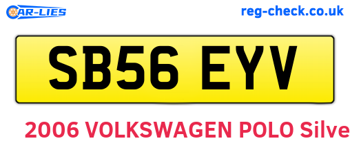 SB56EYV are the vehicle registration plates.