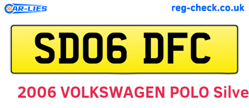 SD06DFC are the vehicle registration plates.