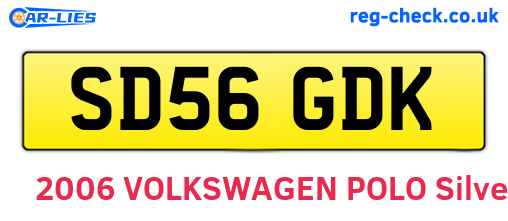 SD56GDK are the vehicle registration plates.