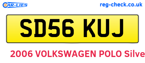 SD56KUJ are the vehicle registration plates.