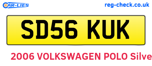 SD56KUK are the vehicle registration plates.