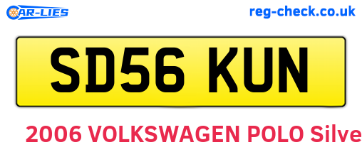 SD56KUN are the vehicle registration plates.