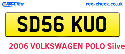 SD56KUO are the vehicle registration plates.