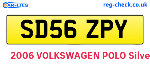 SD56ZPY are the vehicle registration plates.