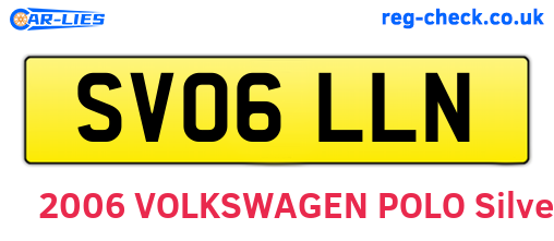 SV06LLN are the vehicle registration plates.