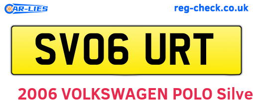SV06URT are the vehicle registration plates.