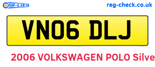 VN06DLJ are the vehicle registration plates.