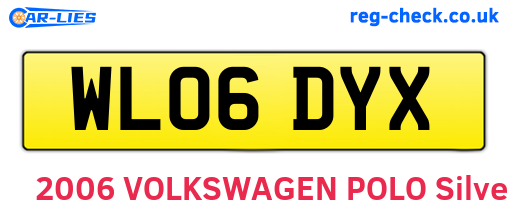 WL06DYX are the vehicle registration plates.
