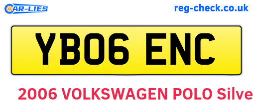 YB06ENC are the vehicle registration plates.