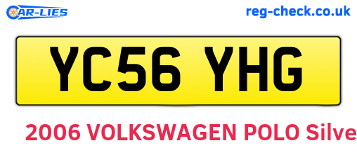 YC56YHG are the vehicle registration plates.