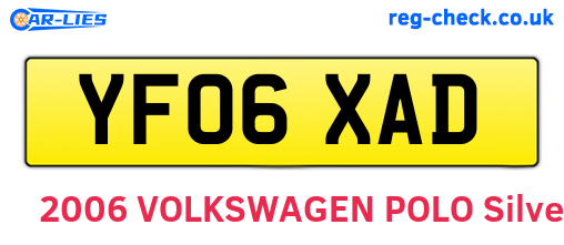 YF06XAD are the vehicle registration plates.