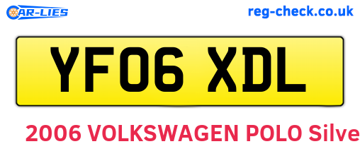YF06XDL are the vehicle registration plates.